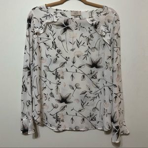 LOFT Outlet Flower Print Blouse